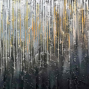 URBAN CASCADE: Large Textured Abstract Palette Knife Painting