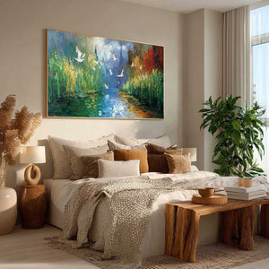URBAN EXODUS: Colorful Abstract Cityscape Painting with Palette Knife Texture