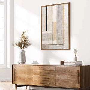URBAN GRID: Textured Minimalist Architectural Abstract Painting