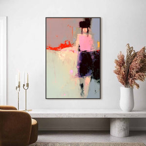 URBAN MUSE: Abstract Figurative Portrait Oil Painting