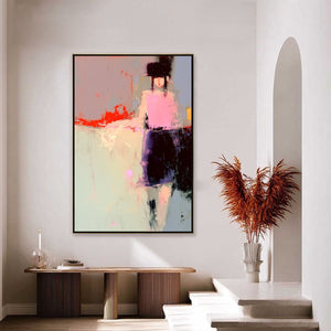 URBAN MUSE: Abstract Figurative Portrait Oil Painting