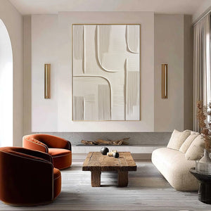 URBAN PATHWAYS: Textured Minimalist Wabi Sabi Abstract Wall Art