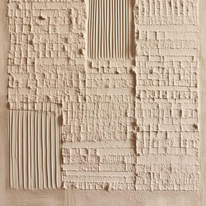 URBAN RELIC: Textured Minimalist Abstract Painting in Neutral Beige Tones