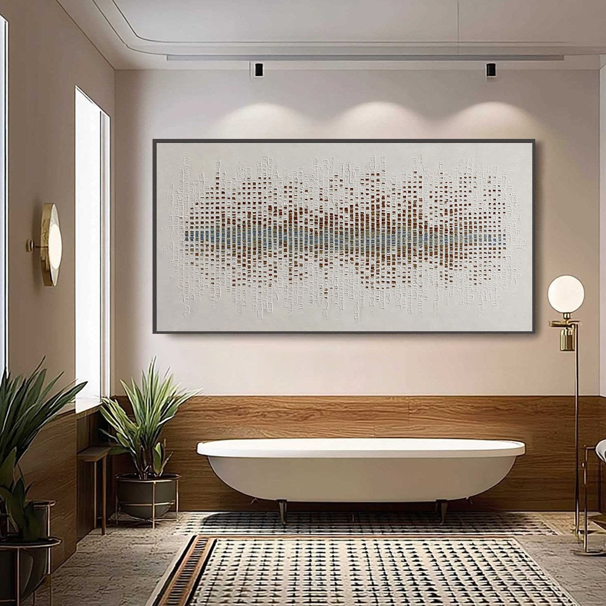URBAN SONATA: Large Textured Minimalist Abstract Painting