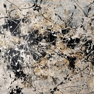 URBAN SYMPHONY: Large Black and White Abstract Textured Painting