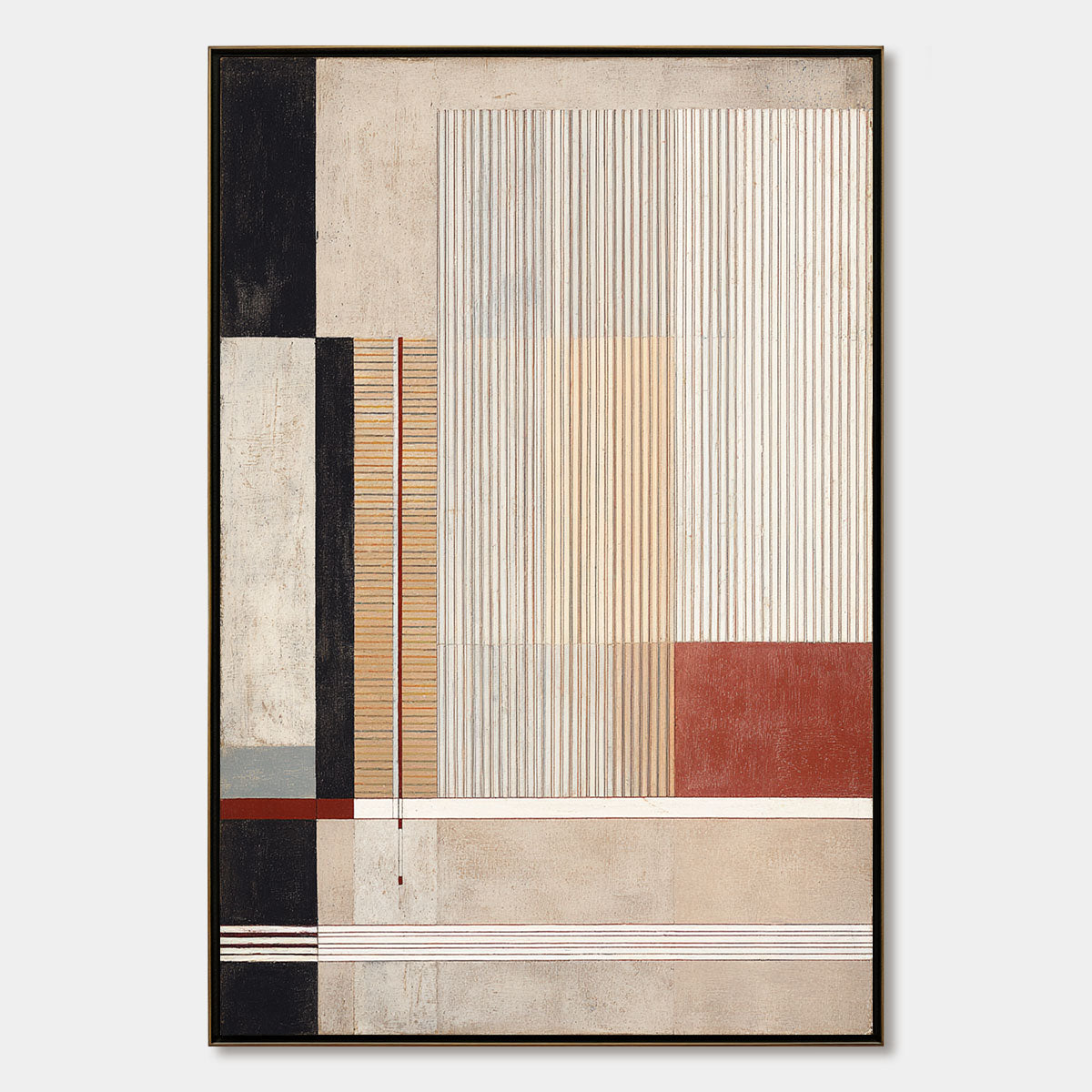 URBAN GRID: Modern Geometric Abstract Architectural Painting