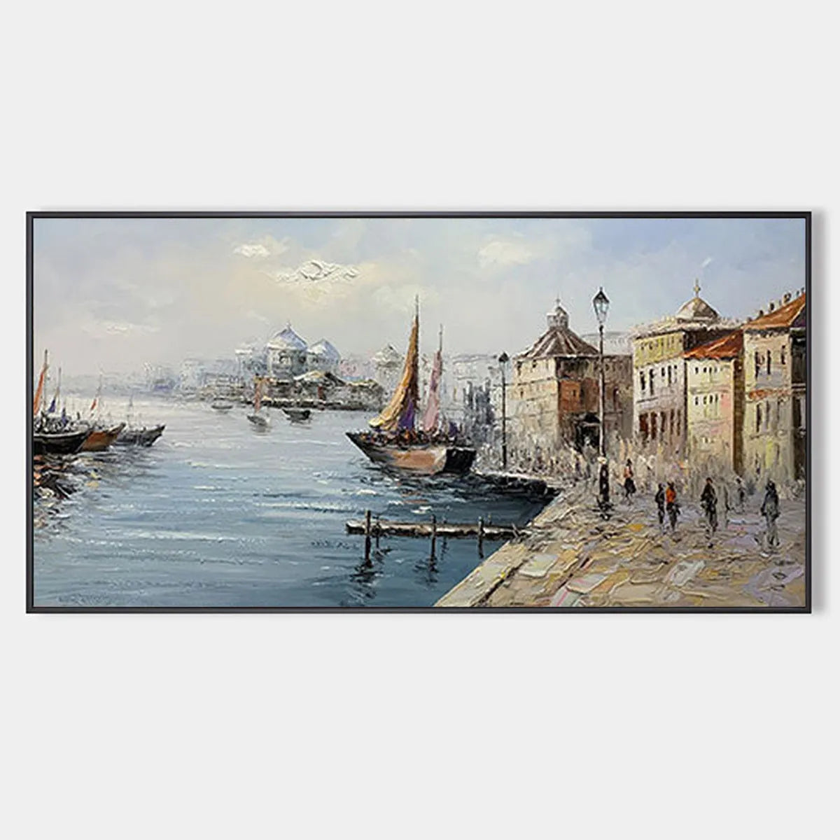 Panoramic Cityscape Oil Painting of Venice