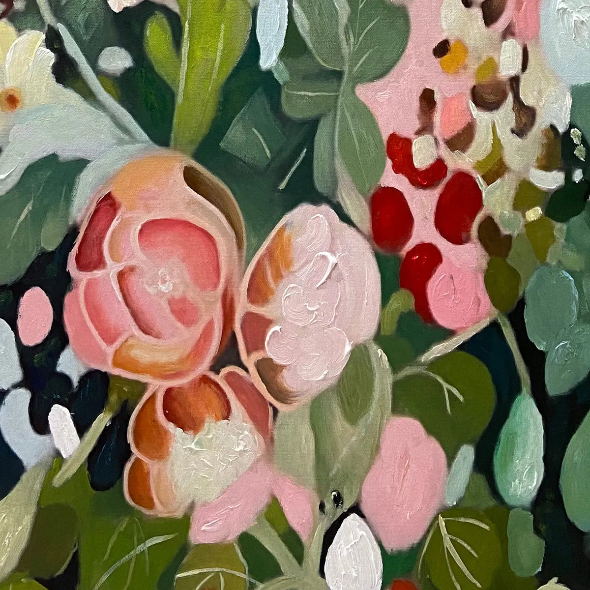 SECRET GARDEN: Vertical Floral Painting in Vibrant Colors