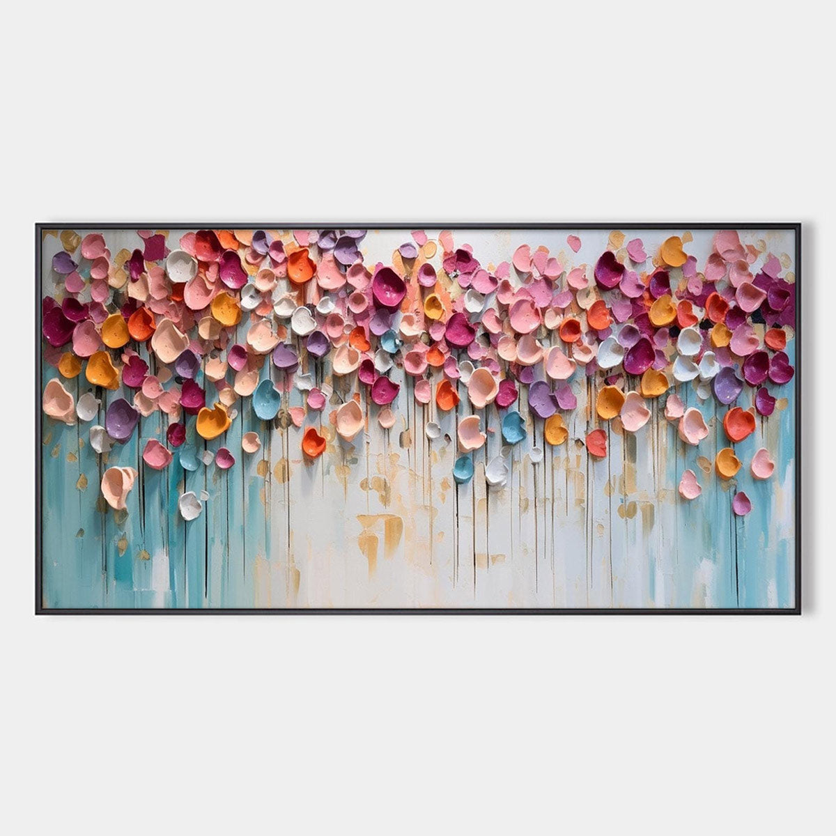 Hand Painted Oil Painting On Canvas Wall Art,100% Handpainted Beautiful Island Abstract Landscape Oil Paintings Large Size : 3 Piece Wall Art Hand-Painted Framed Flower Oil