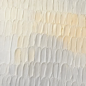 WHISPERED PLASTER: White Textured Minimalist Abstract