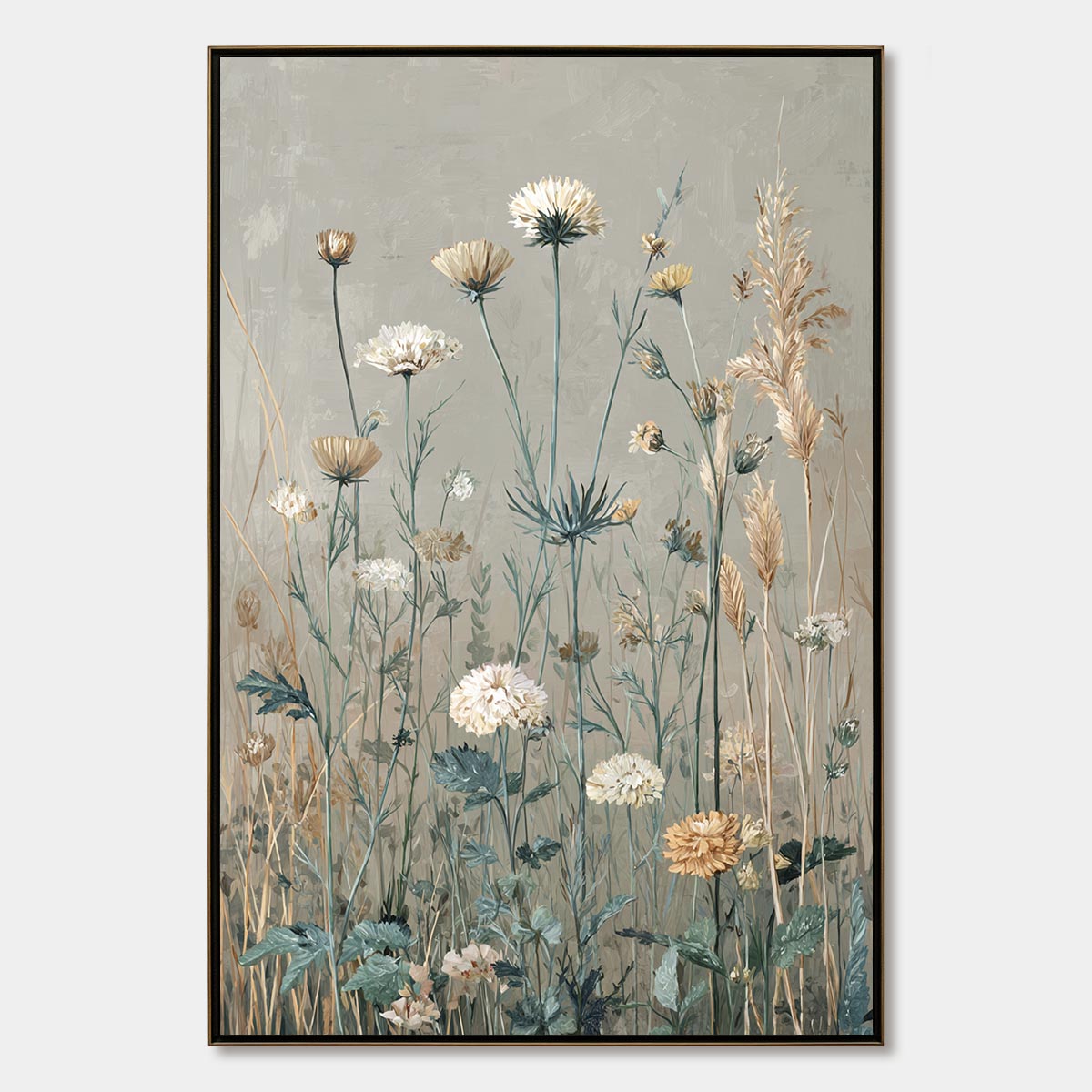 WHISPERING MEADOW: Vintage Botanical Wildflower Painting