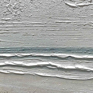 WHISPERING TIDE- Textured Wabi Sabi Beach Scene Painting