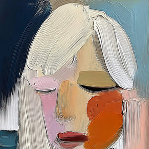 WHISPERS: Expressive Abstract Portrait Impasto Painting