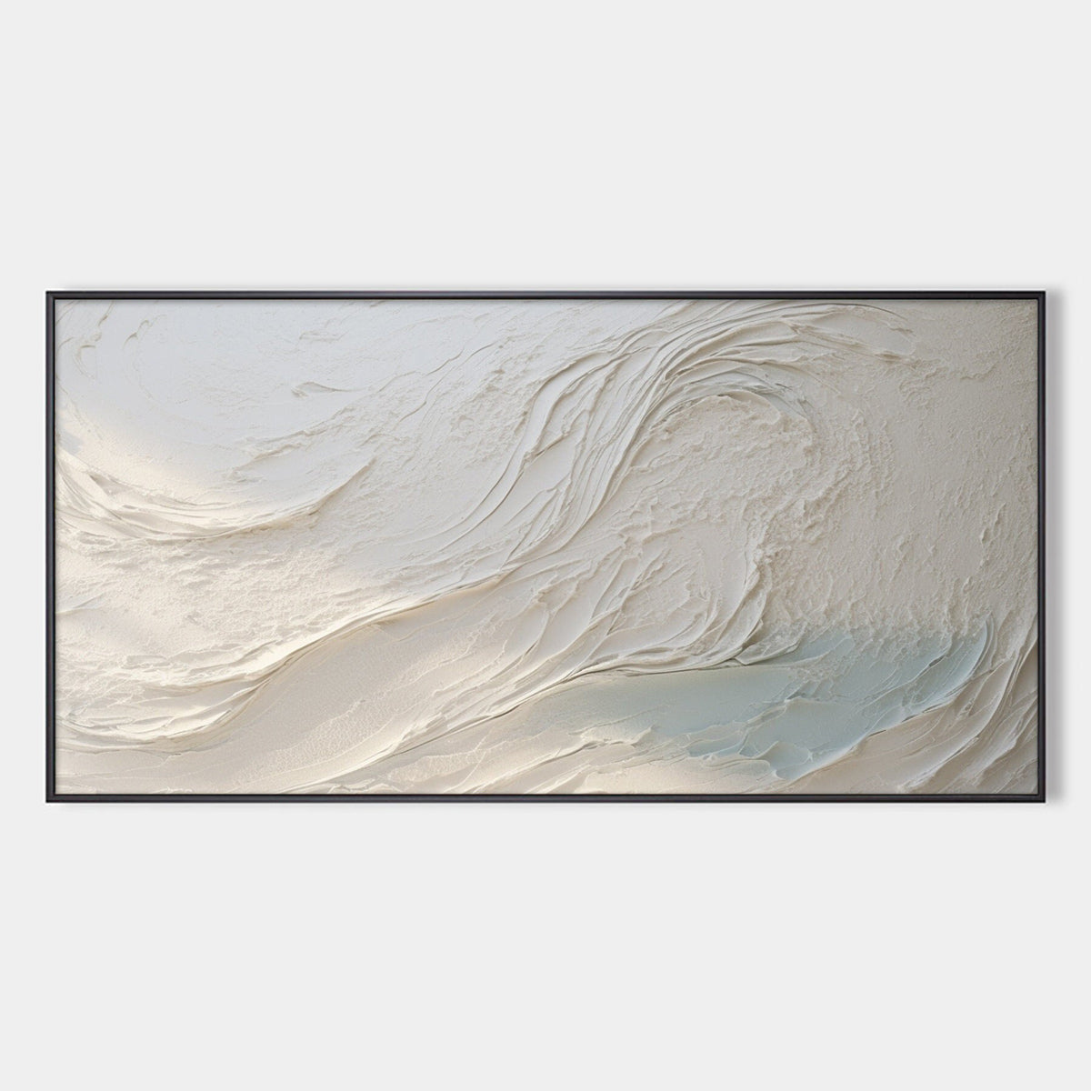 Whispers of White: Original Minimalist White Oil Painting - Textured Abstract Wall Art