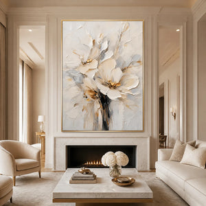 WHITE BLOOM: White Bloom Flower Painting