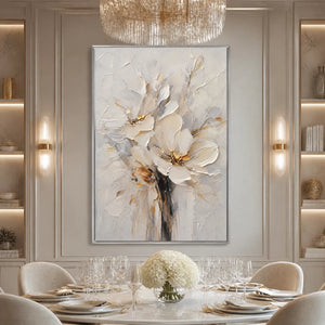 WHITE BLOOM: White Bloom Flower Painting