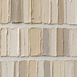 WHITE CURRENT: White Horizontal Texture Wall Art