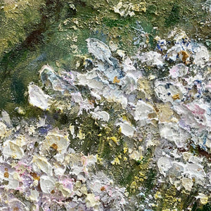 WILDFLOWER FIELD TRIPTYCH- Impressionist Landscape Painting Set of 3