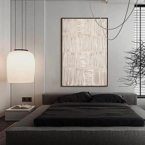 WOVEN PATHS: Textured Wabi Sabi Abstract Painting in Neutral Tones