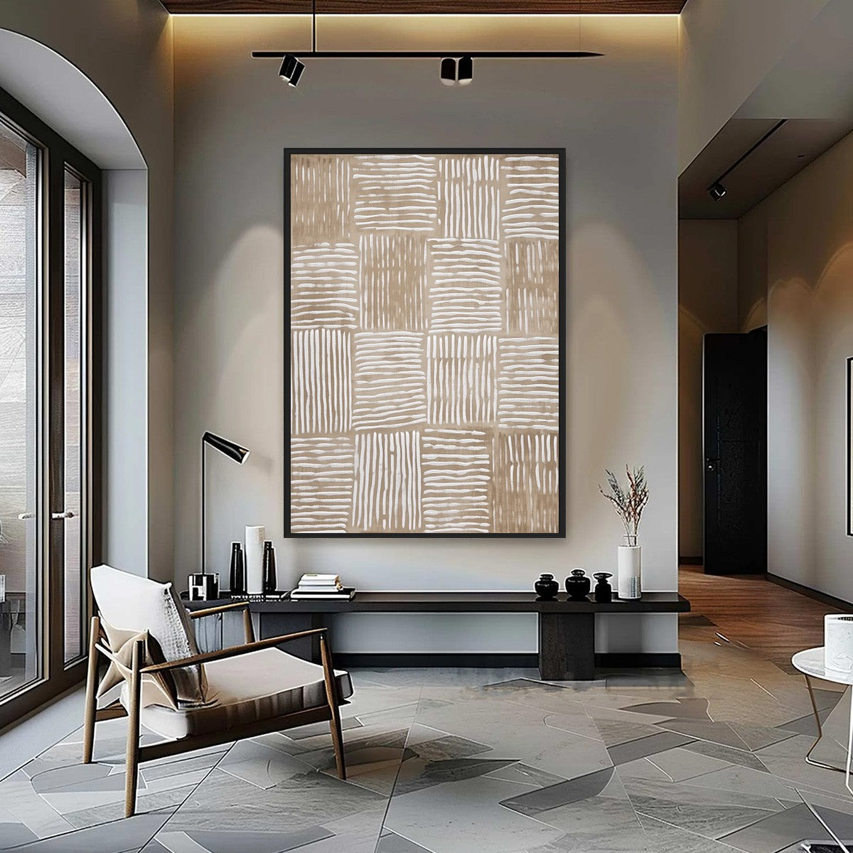 WOVEN RHYTHM: Textured Wabi Sabi Abstract Wall Art