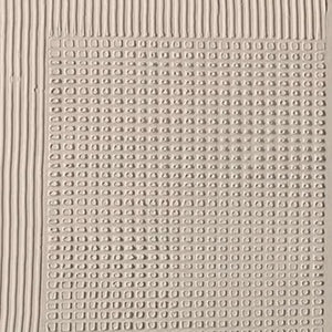 Javier Ramirez Textured Grid Duo beige abstract art, minimalist painting with textured grid and lines for modern decor.