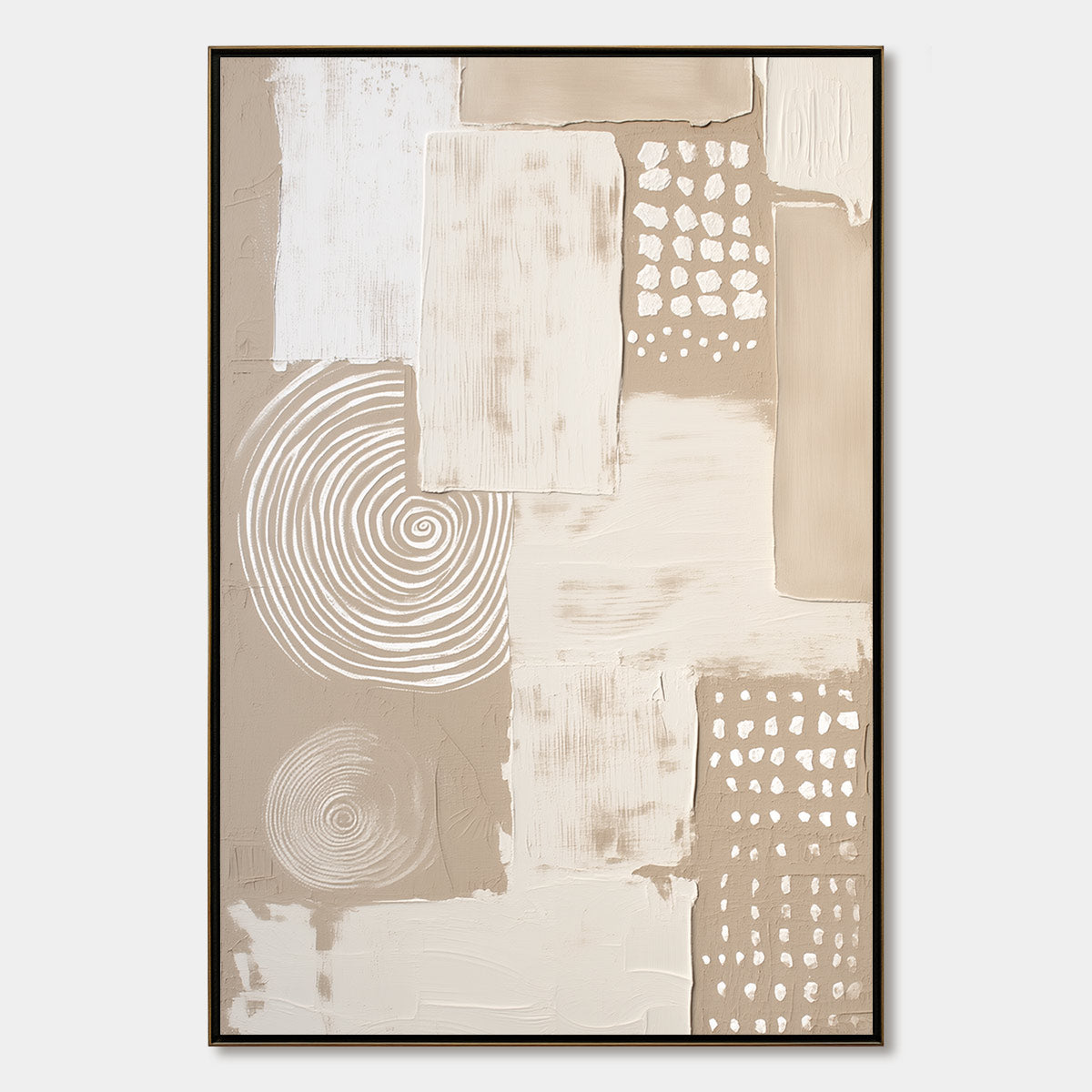 ZENITH: Textured Wabi-Sabi Abstract Painting in Neutral Tones