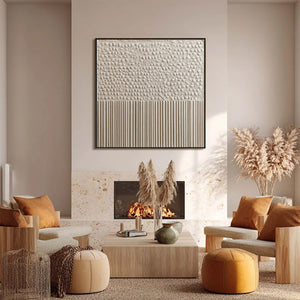 ZENITH: Textured Wabi-Sabi Minimalist Abstract Wall Art