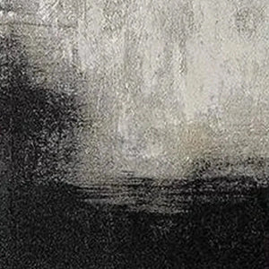 Black and white abstract diptych by Liam O'Connell. Textured wall art with contrasting tones for modern home decor