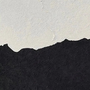 Black and white abstract landscape diptych by Liam O'Connell. Textured artwork, vertical wall art, modern decor