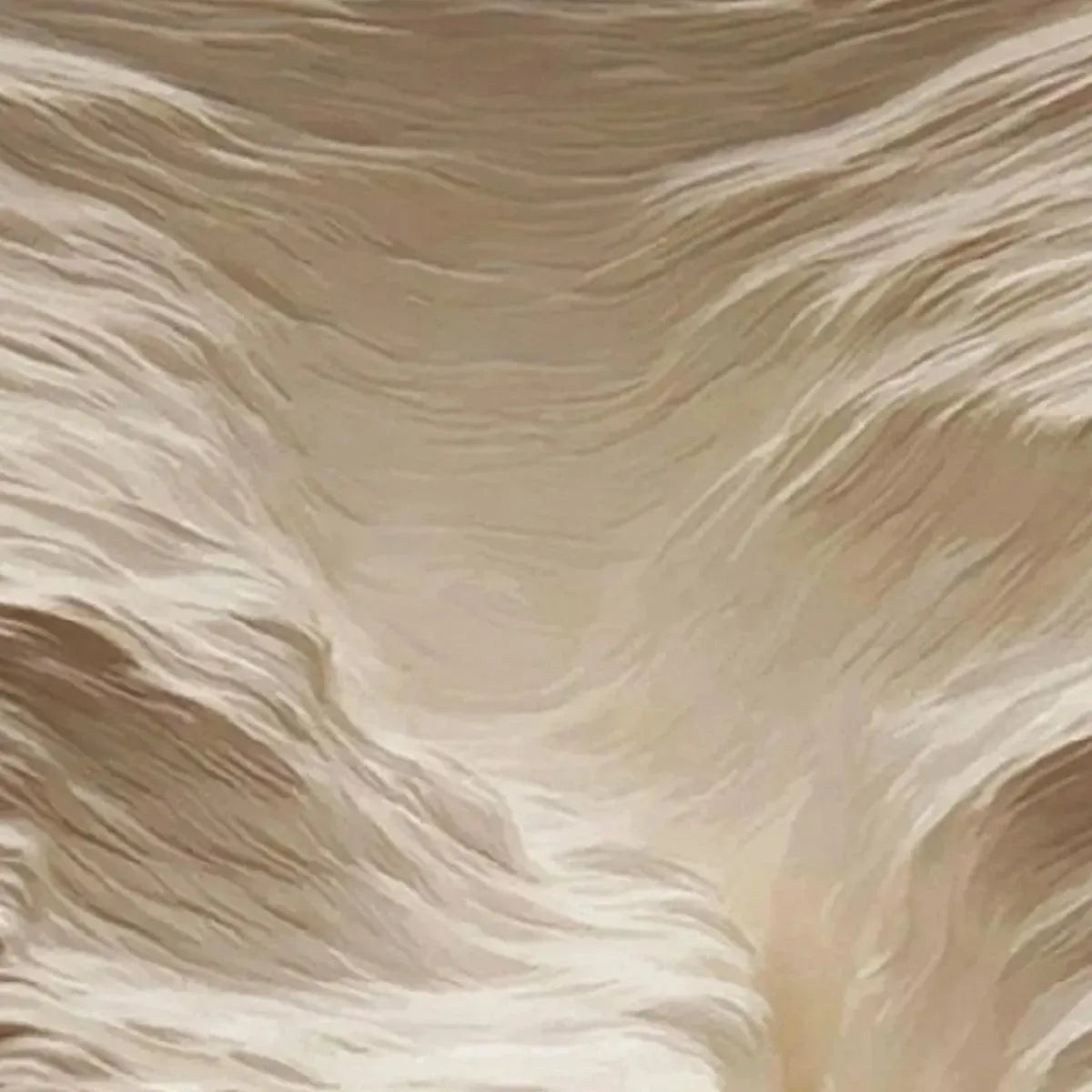 White Sand Dunes abstract painting by Javier Ramirez. Textured, beige and off-white tones, vertical wall art.