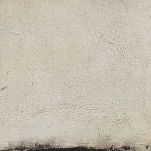 Javier Ramirez minimalist black and white landscape painting, textured abstract art. Vertical wall art for modern decor.
