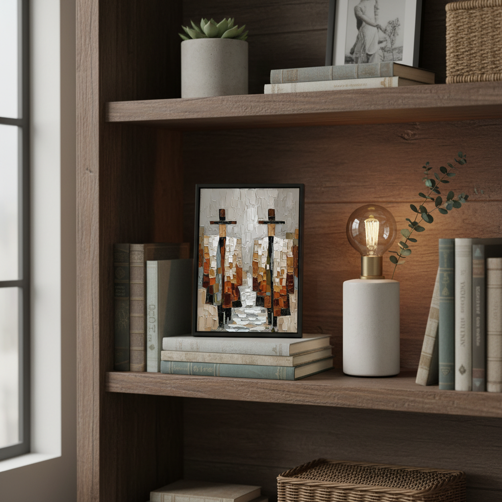 Shelf Styling: Integrating Small Acrylics into Rental Nooks