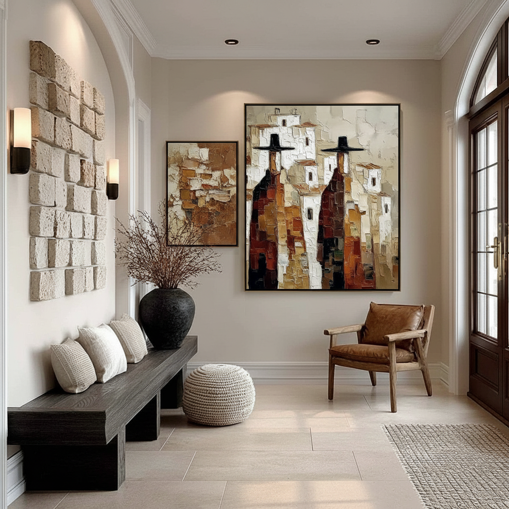 Asymmetrical Diptychs: Balancing Uneven Canvas Sizes