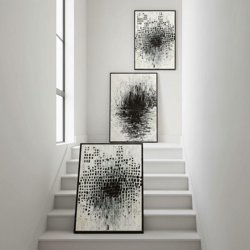 Staircase Cascades: Arranging Art on Sloped Walls