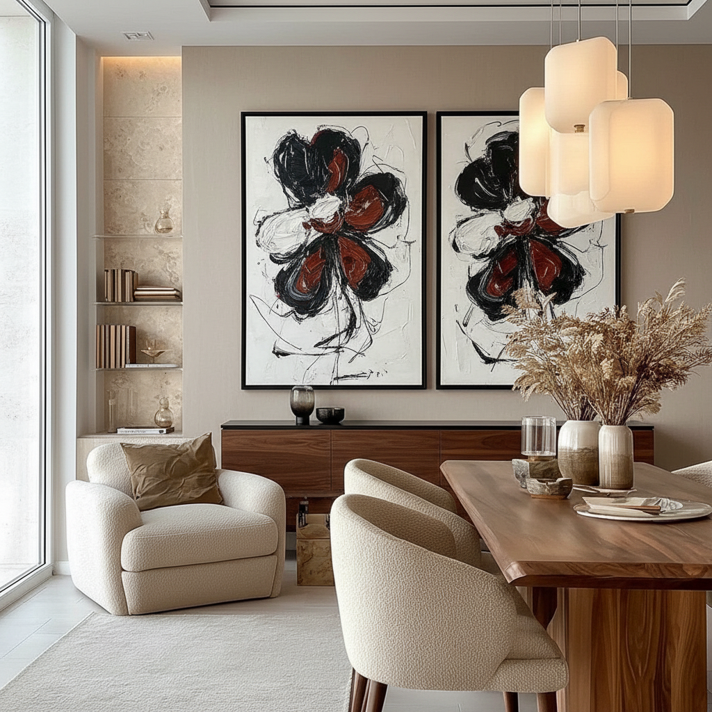 Achieving Formal Balance: Symmetrical Art for Dining Rooms