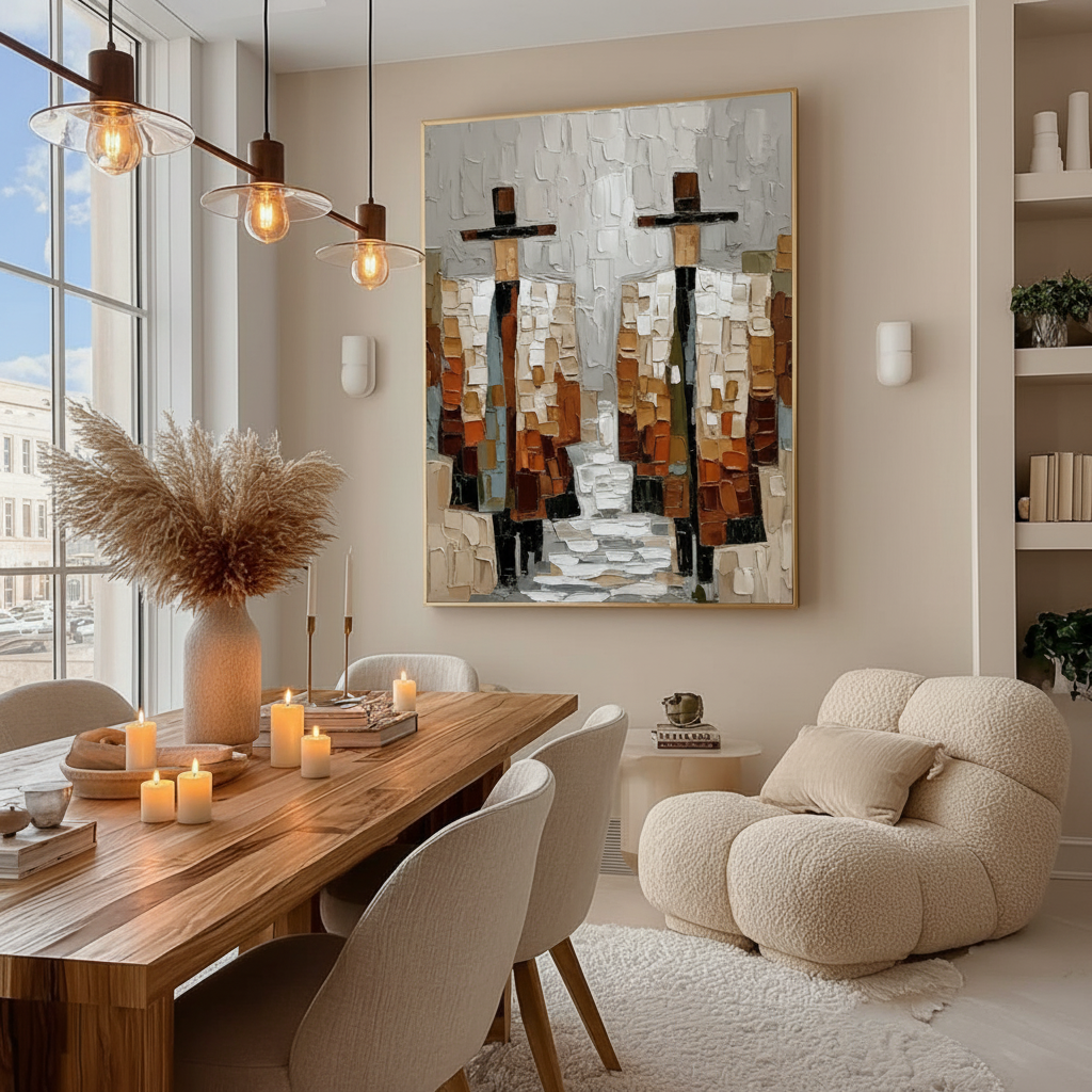 Candlelight Dynamics: How Evening Light Shifts Dining Art Colors