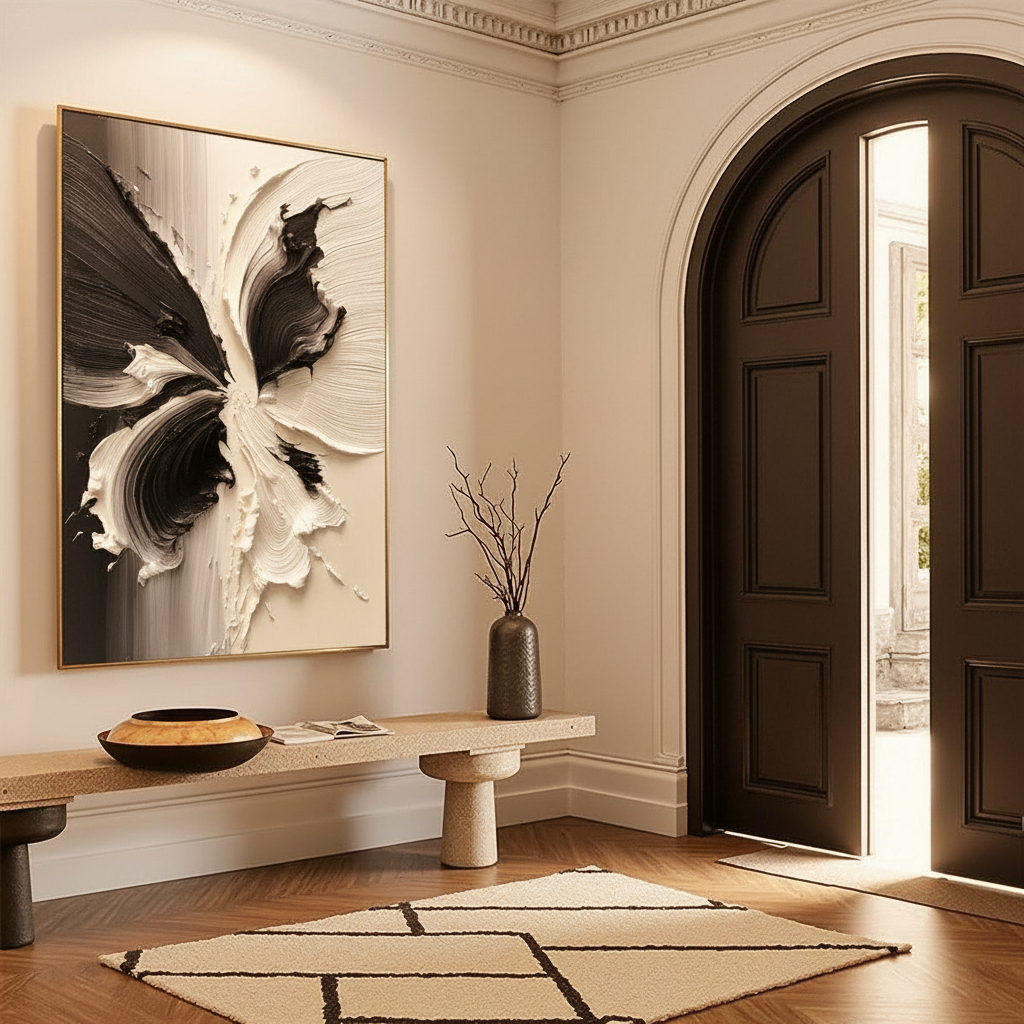 Art vs. Mirrors: Evaluating Scale and Light in Entryway Design