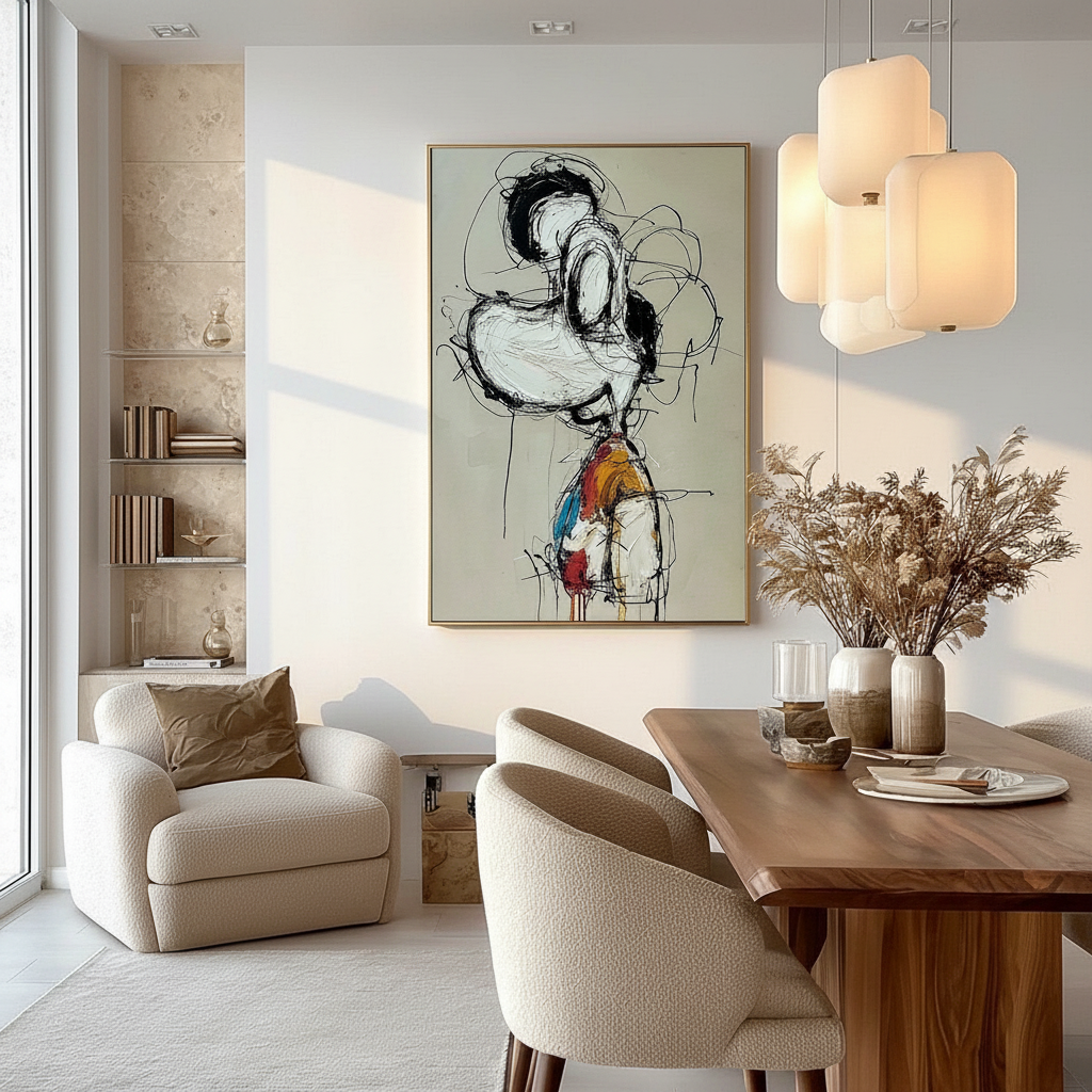 Window Framing: Scaling Art for Narrow Walls Between Glass