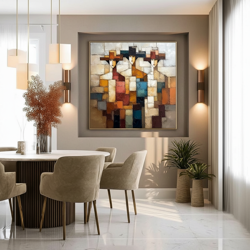Dining Alcoves: Scaling Gallery-Quality Art for Inset Walls