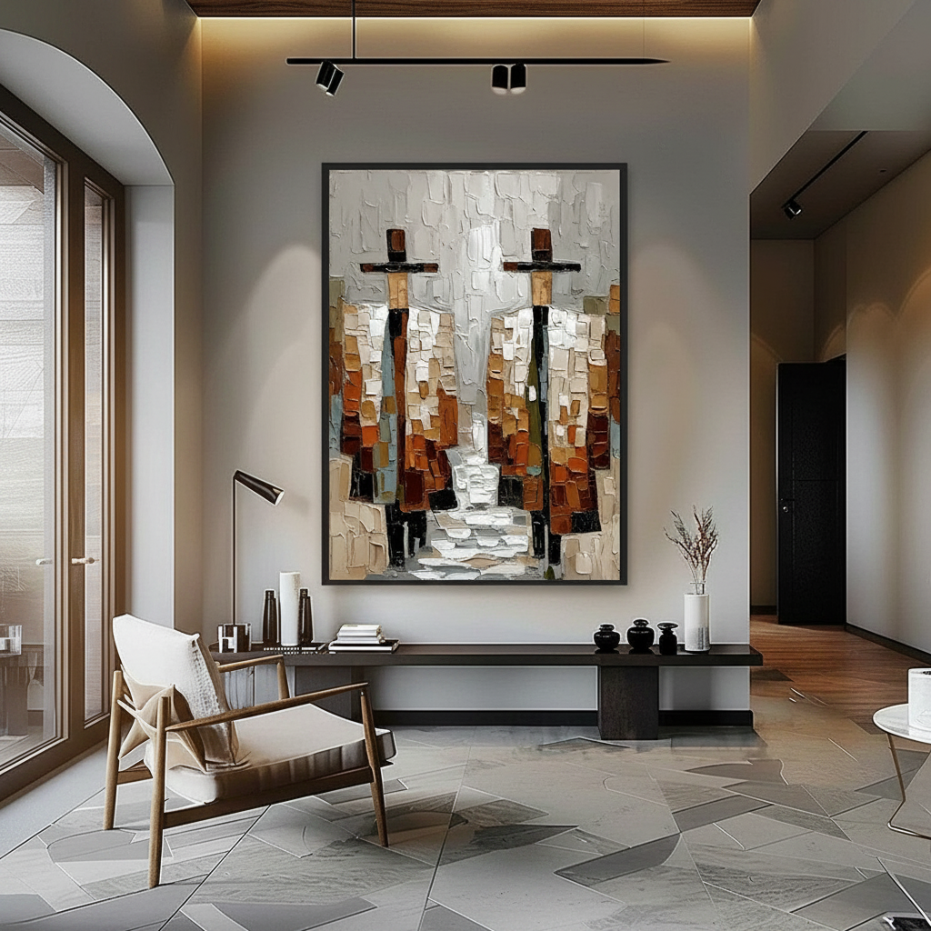 Security Mounting: Anti-Theft Solutions for Public Lobby Oil ArtBase