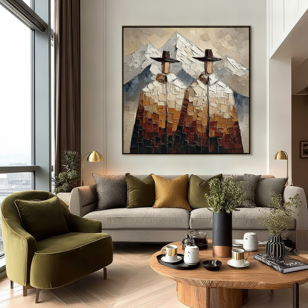 Curating Oil Art for Open-Plan Living: Multiple Viewpoints
