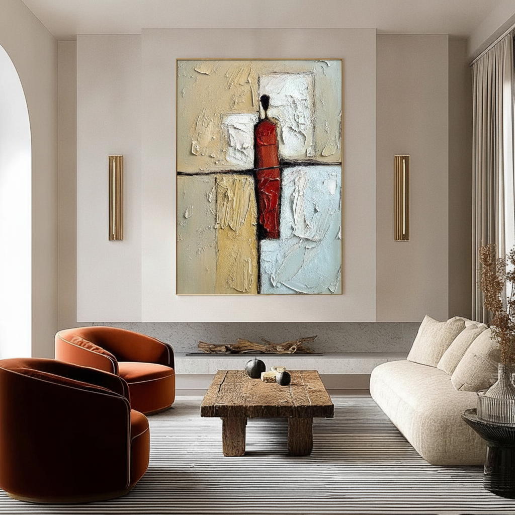 Coordinating Oil Textures with High-End Textile Finishes