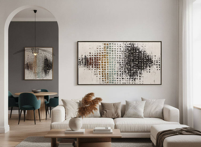 How Interior Designers Can Specify Textured Art Across Multiple Rooms cover
