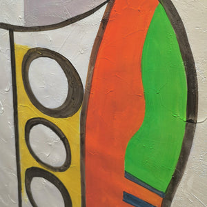 Abstract Figure artwork by Willow Davies: Modern abstract art with bold shapes and vibrant colors; ideal for home decor.