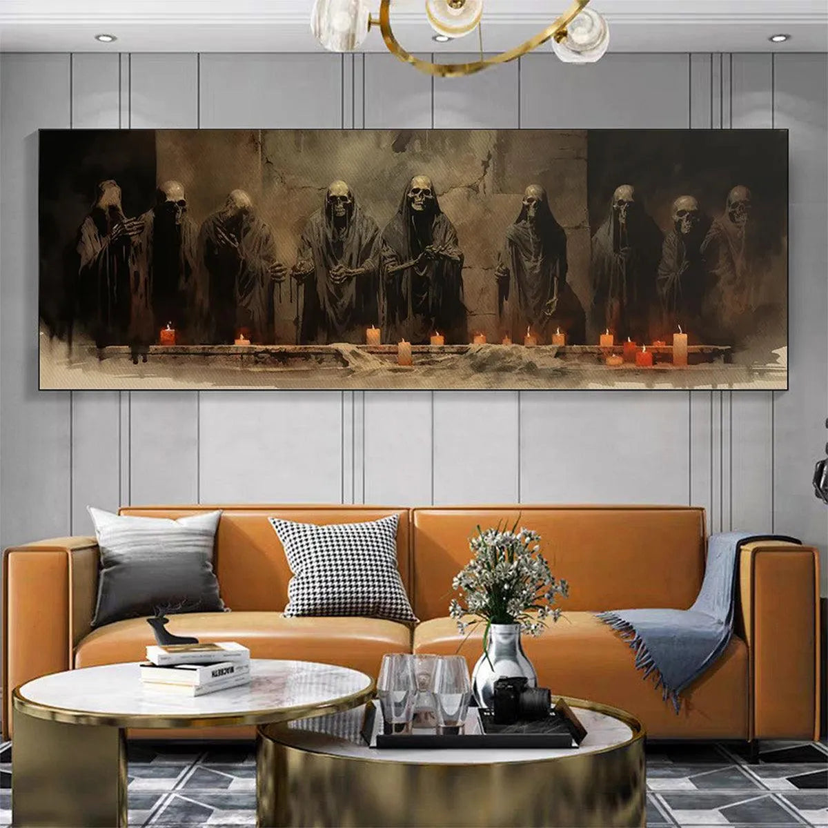 THE LAST SUPPER: Dark Art, Gothic Decor, Panoramic Wall Art