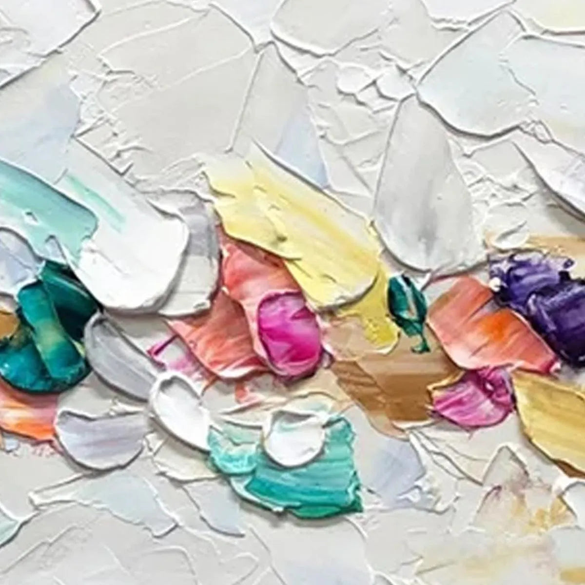 CONFETTI DREAM: Textured Abstract Painting in Pastel Rainbow