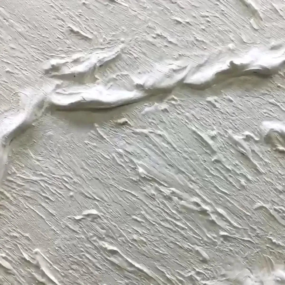 WHITE WAVE: Textured Minimalist Coastal Abstract Painting in White and Beige