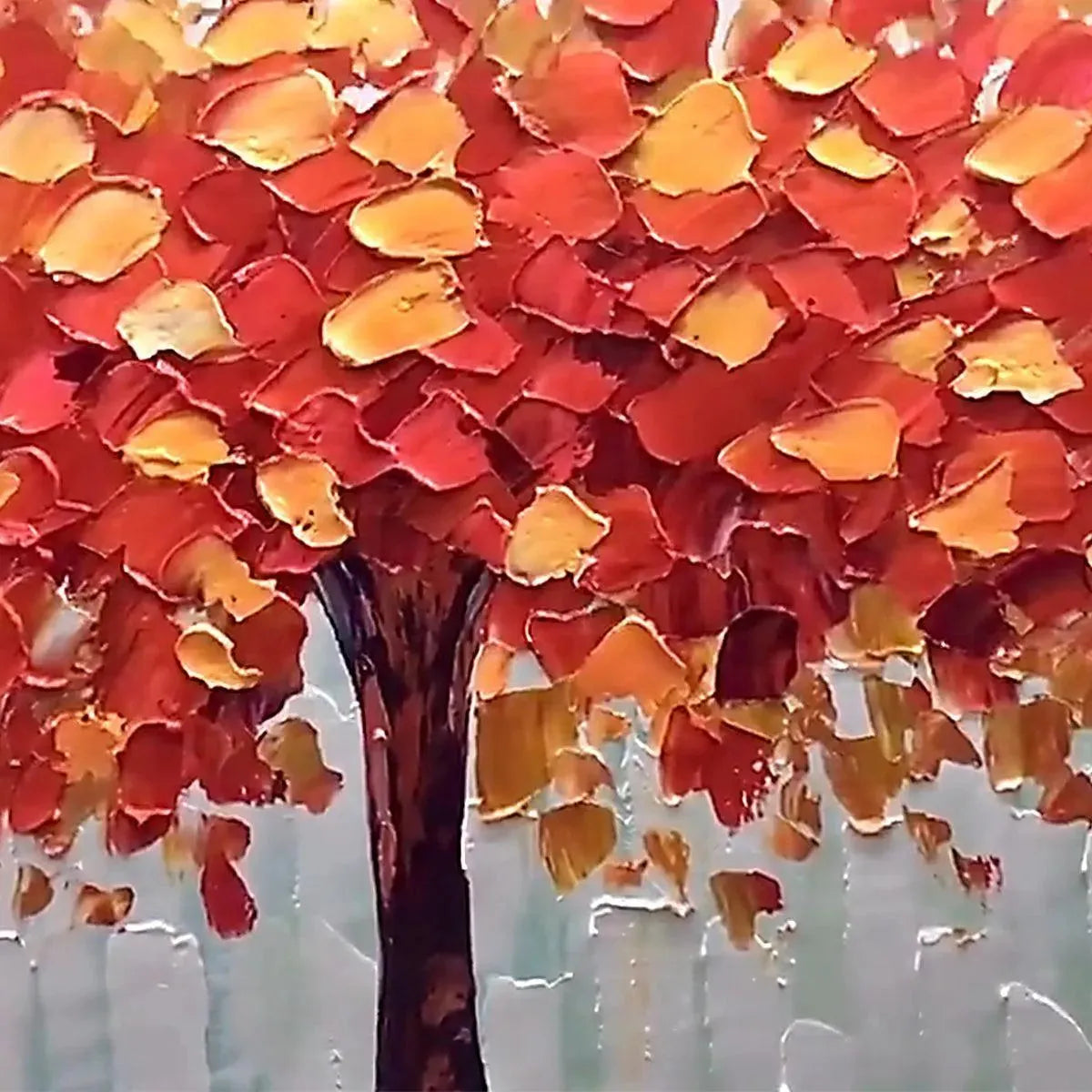 Autumn Fire Original Painting | Impasto Tree Wall Art