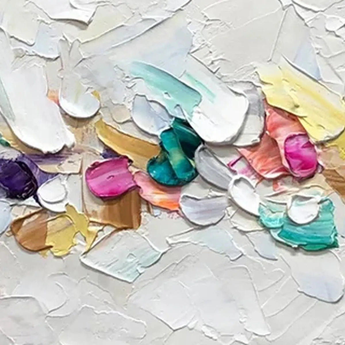 CONFETTI DREAM: Textured Abstract Painting in Pastel Rainbow