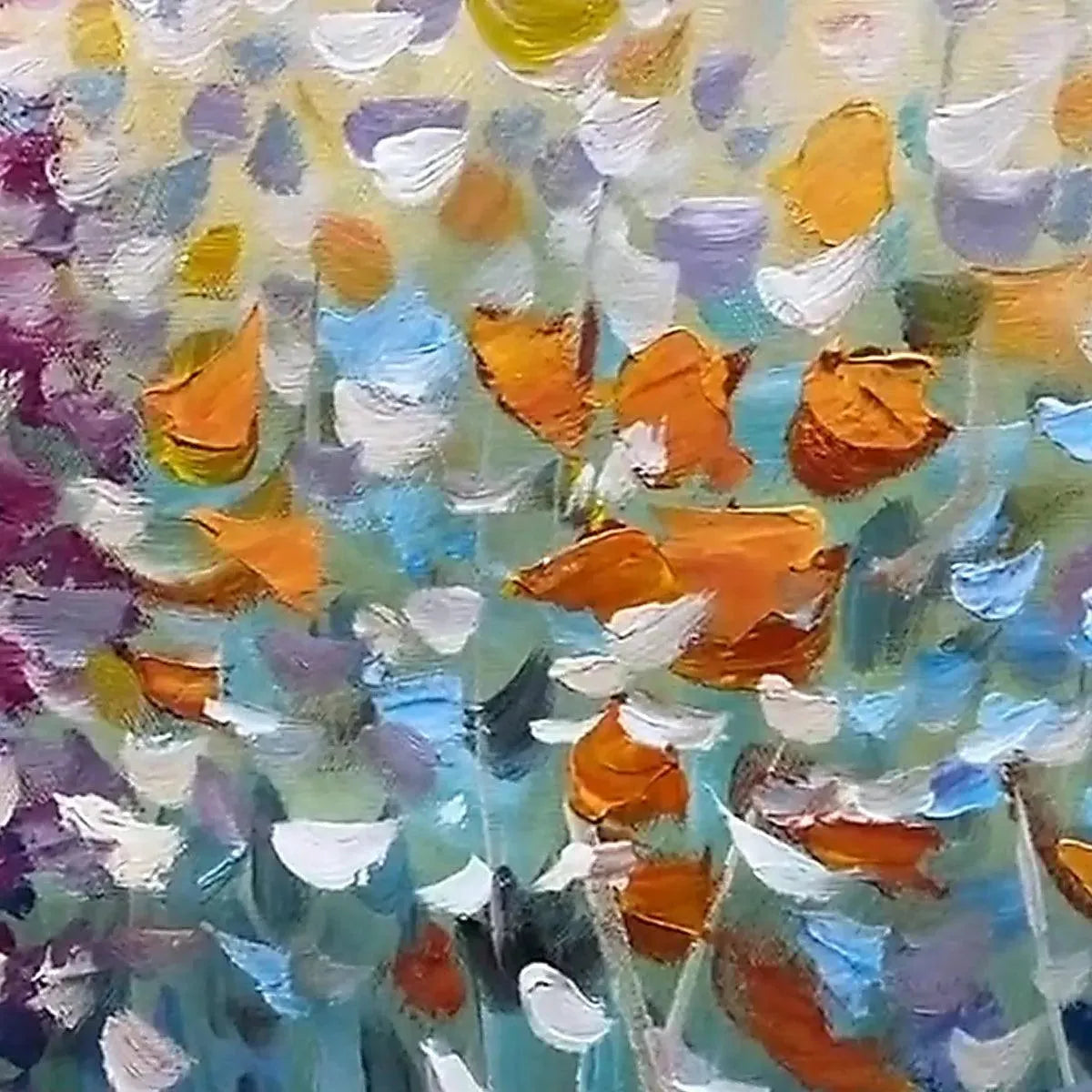 Wild Meadow Impasto Painting | Original Oil Wall Art – MontCarta